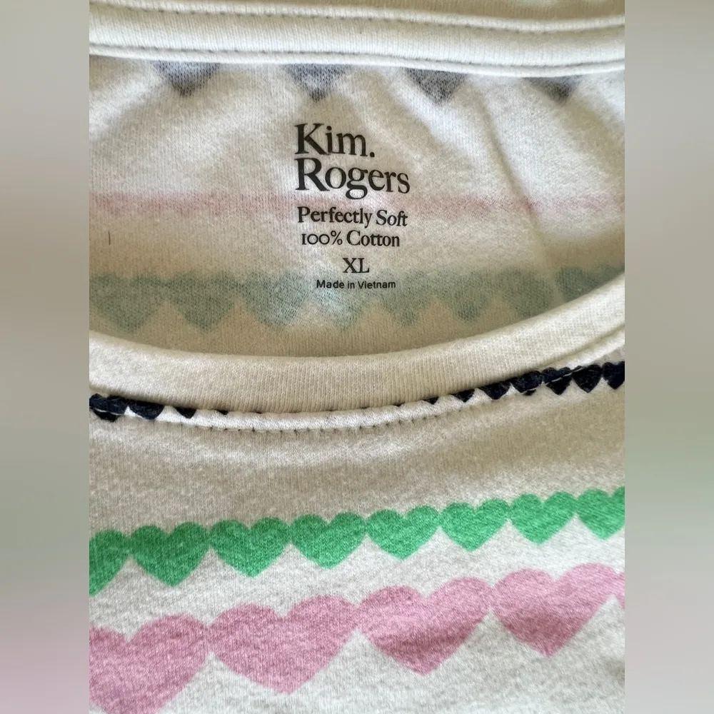 Kim Rogers Multicolor Heart Pattern Blouse - Image 3