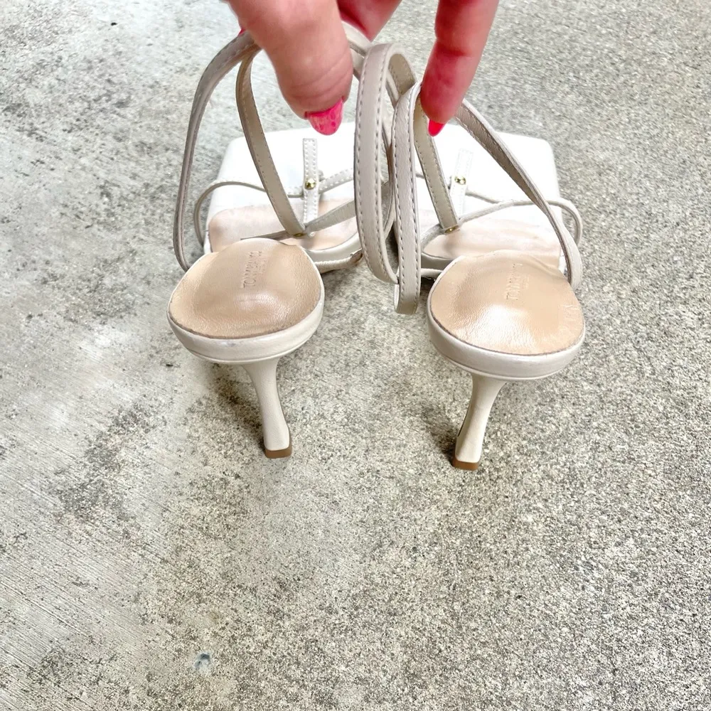 Tony Bianco Revolve Lilly Sandal Nappa in Ivory White Size 8.5 - Image 5