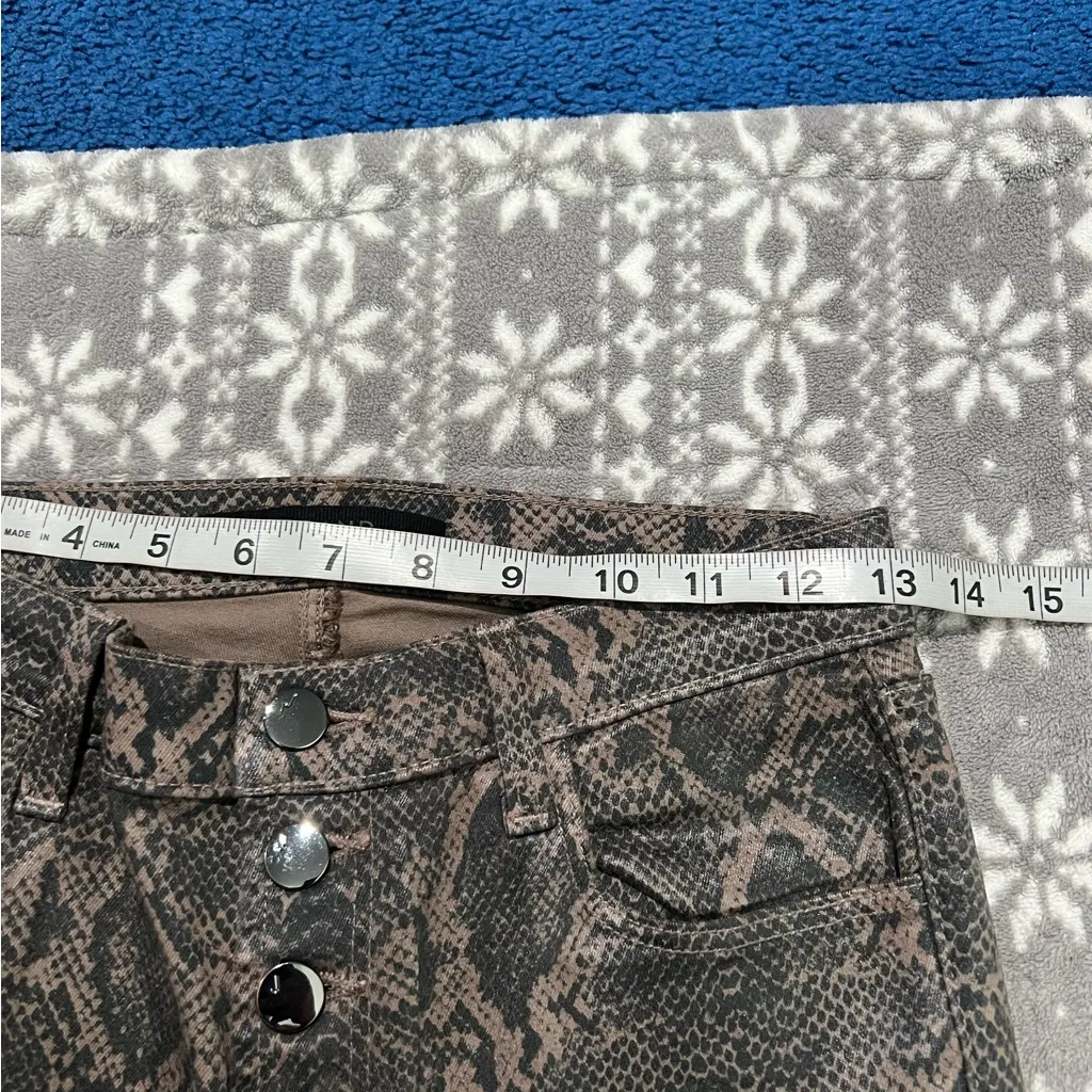 J Brand Lillie High‎ Rise Skinny Coated Snakeskin In BOA Size 27 - Image 10