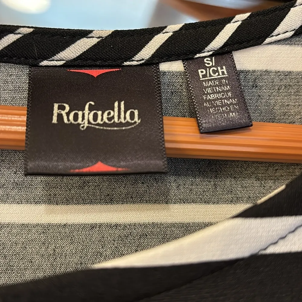 Black & White Striped Asymmetrical Dressy Tank - Size S - Image 4