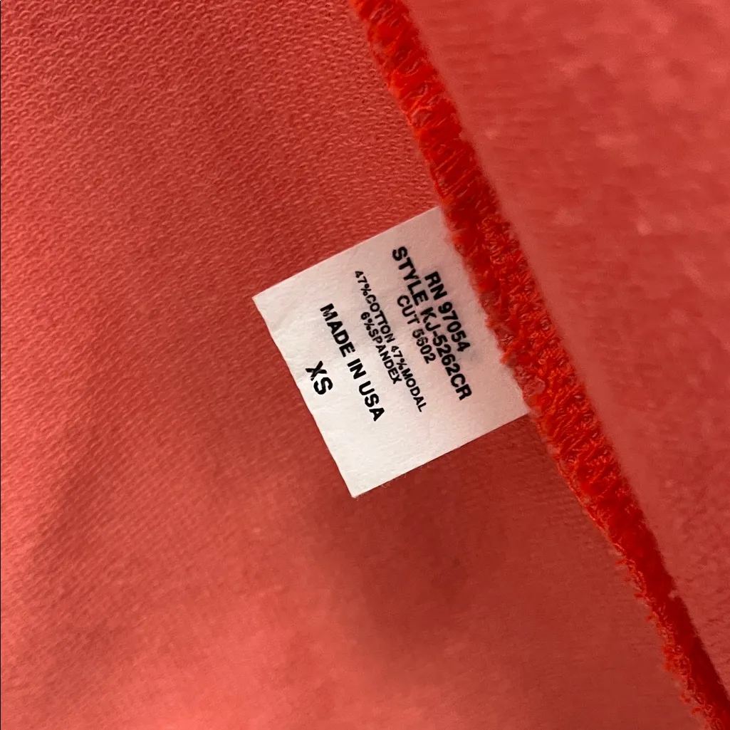 Krisa Vibrant Orange Open Front Draped Cardigan - Size XS - Image 14