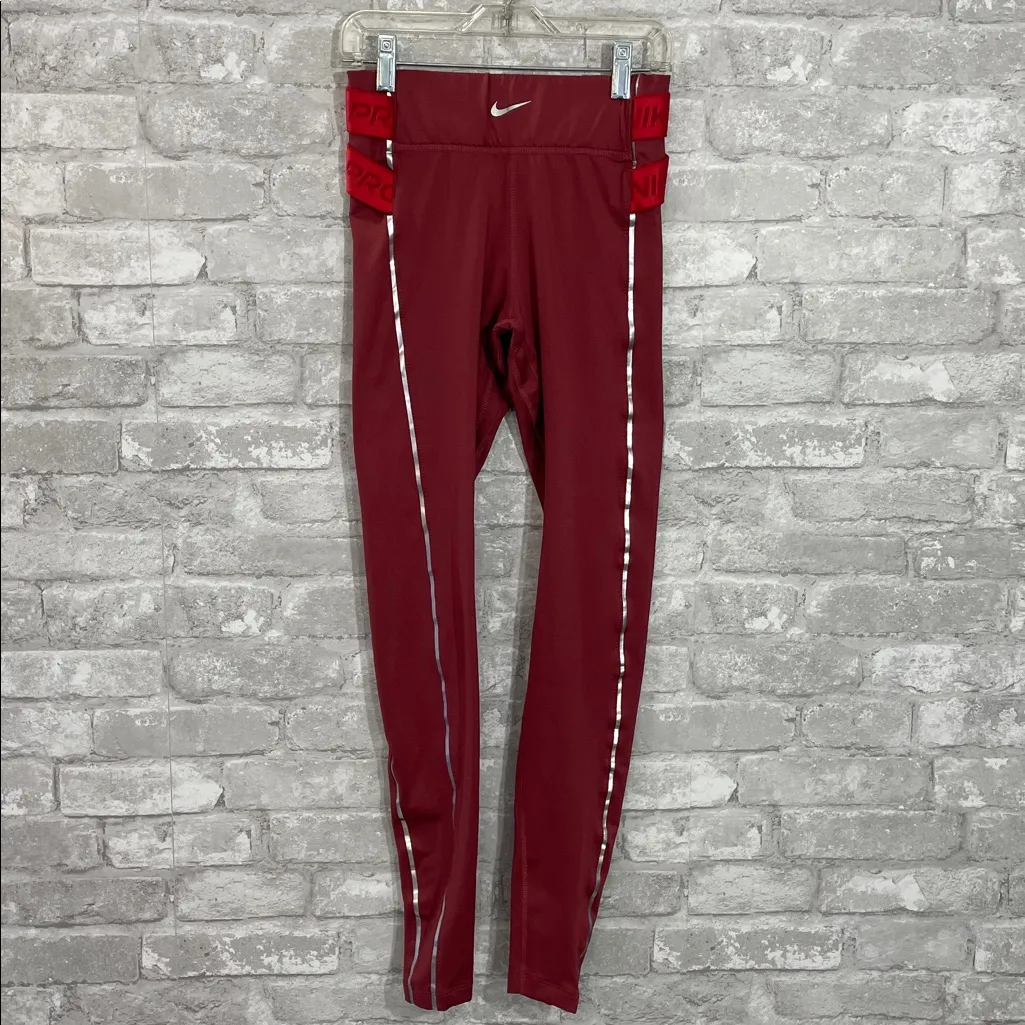 Nike Pro Hyperwarm Tights with Silver Accents - Image 2