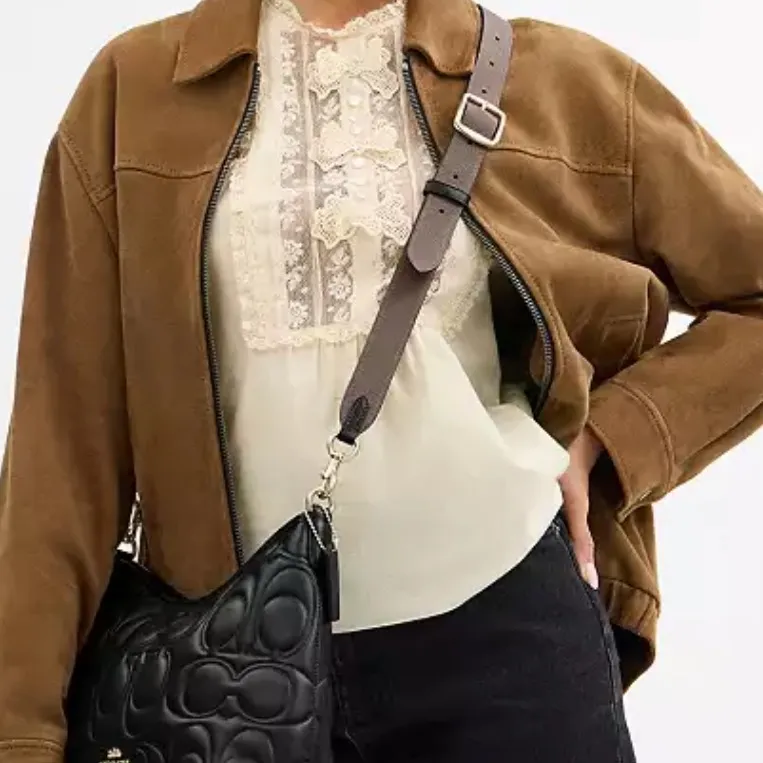 Authentic COACH REVERSIBLE Black and Brown Adjustable Belt with Gold Buckle - Image 3