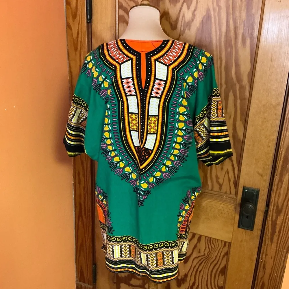 Vtg Colorful ethnic daishiki Size L - Image 9