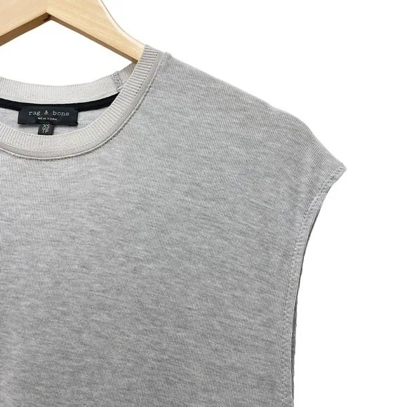 Rag & Bone Ophelia Midi Tee Dress Heather Gray Asymmetrical Hem Women’s Size XS - Image 9