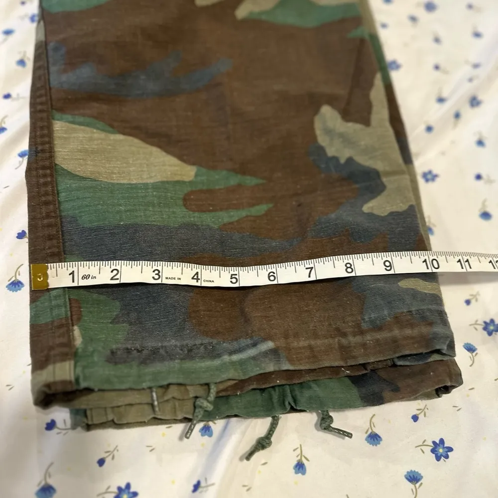 Vintage 80's Era USGI Woodland BDU Camouflage Combat Pants Trouser Wide Leg Green - Image 6