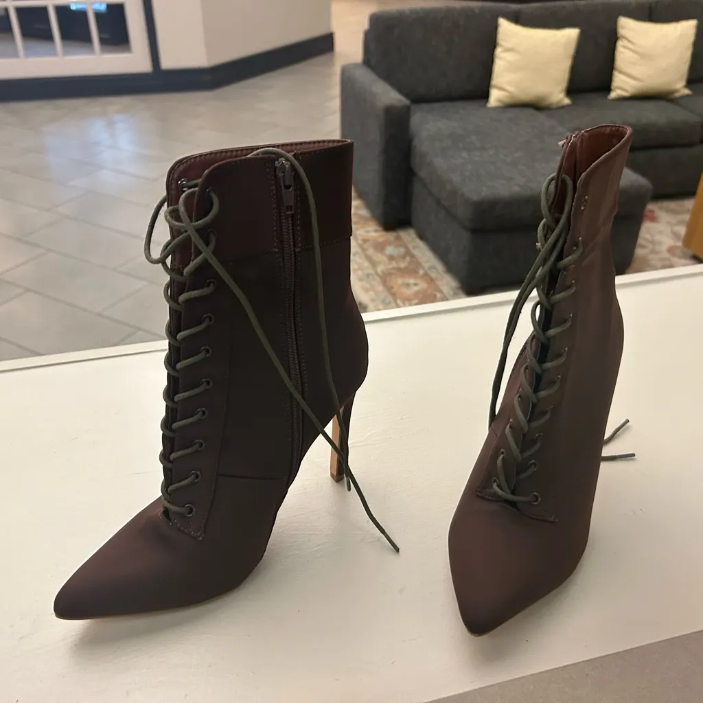 Boots Elegant Brown Lace - Image 7