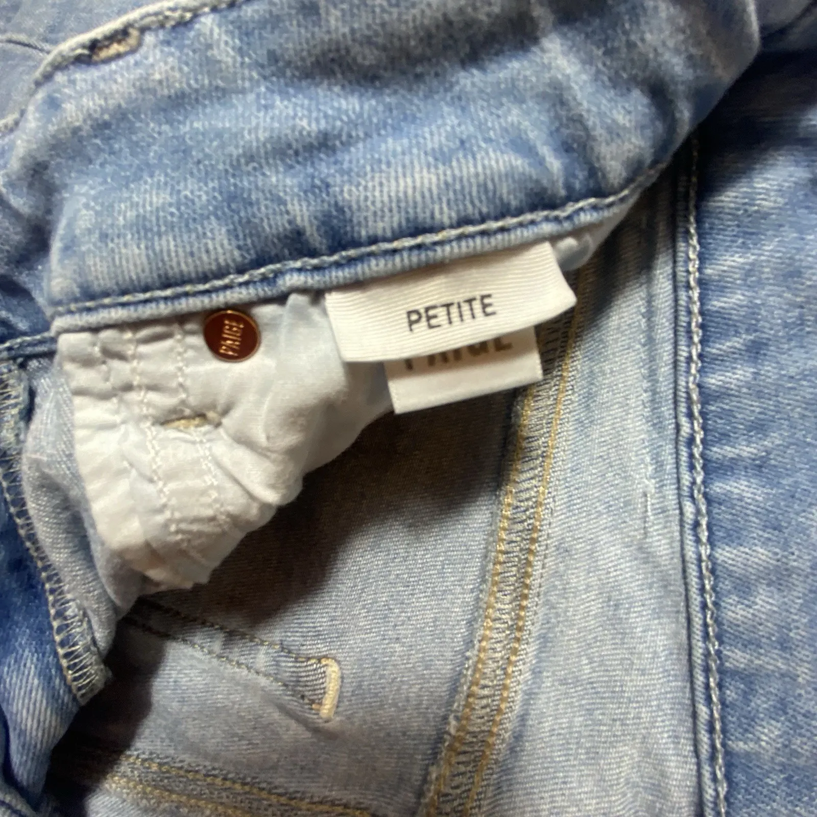 Paige Jeans 26 Petite Anessa Cropped Wide Leg Denim High Rise Hipster Trousers - Image 15