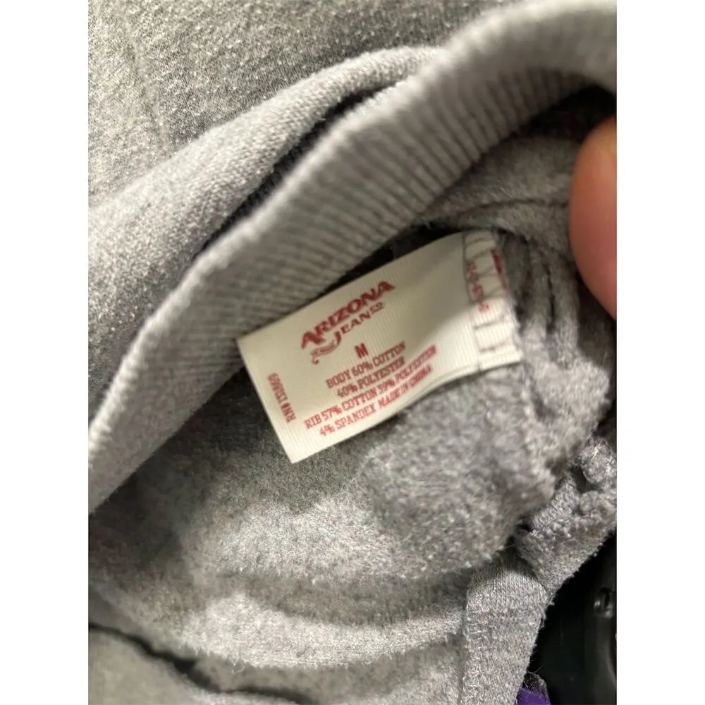 Arizona Jean Co. Women's Grey Lace-Up Hoodie Sweatshirt Size M - Image 4