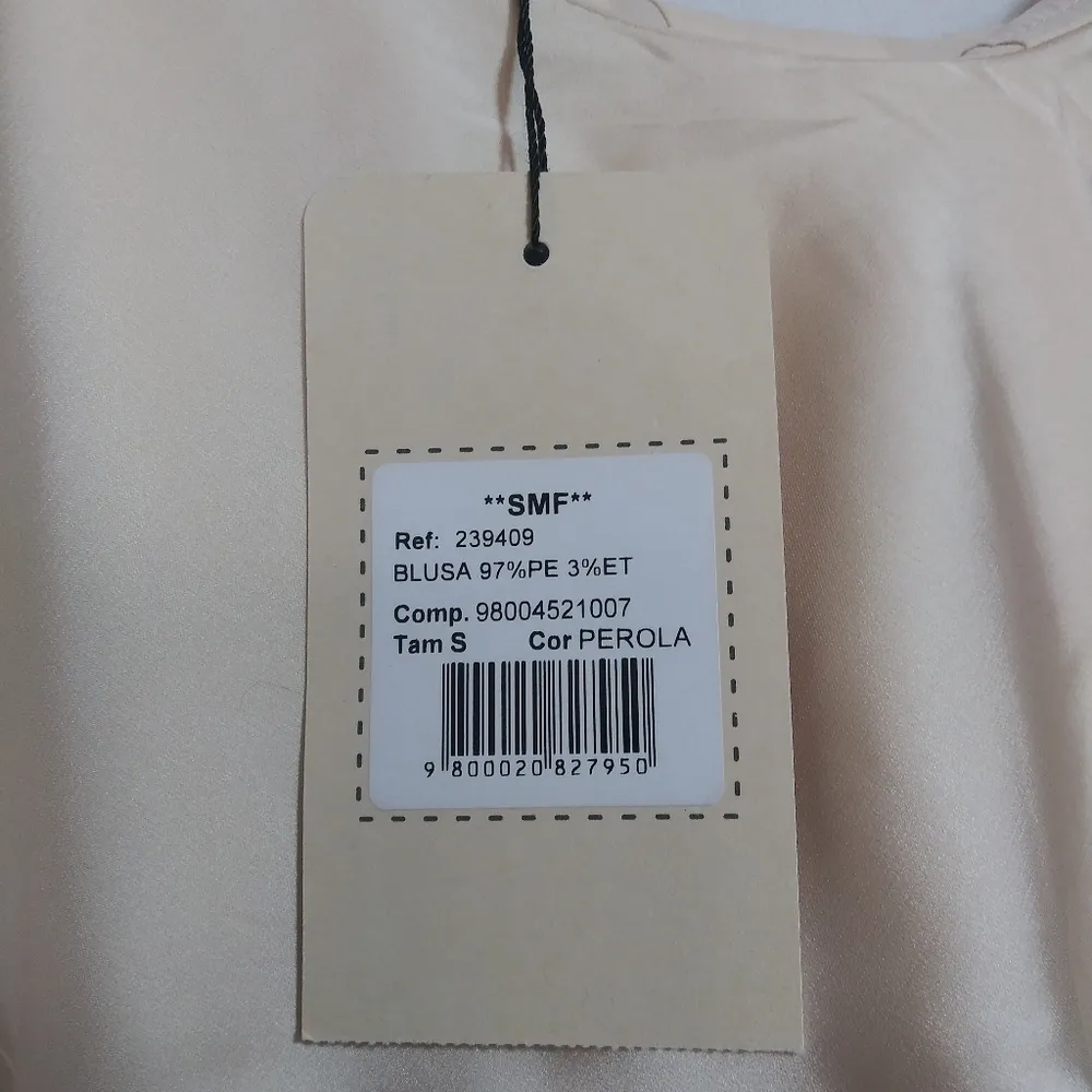 SMF Champagne Satin Layered Ruffle One Shoulder Top Size Small - Image 6