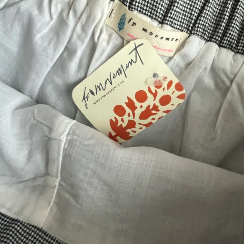 NWT Free People Houndstooth Plaid Wrap Mini Skort Skirt Shorts Women’s Large - Image 3