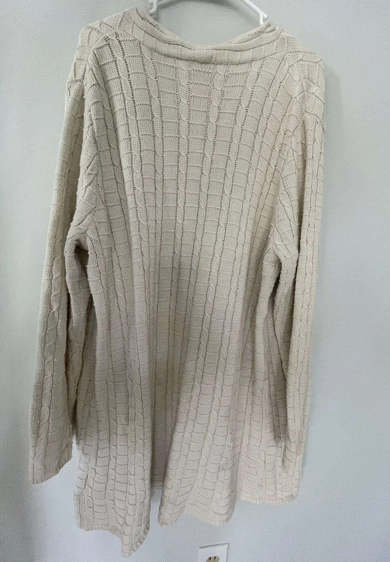 White Knit Cardigan Size XXL - Image 2