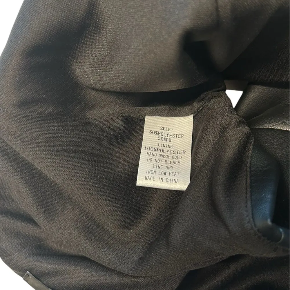 Fore Size S Faux‎ Leather Tube Top Black Cropped Going Out Top Baddie Cocktail - Image 7