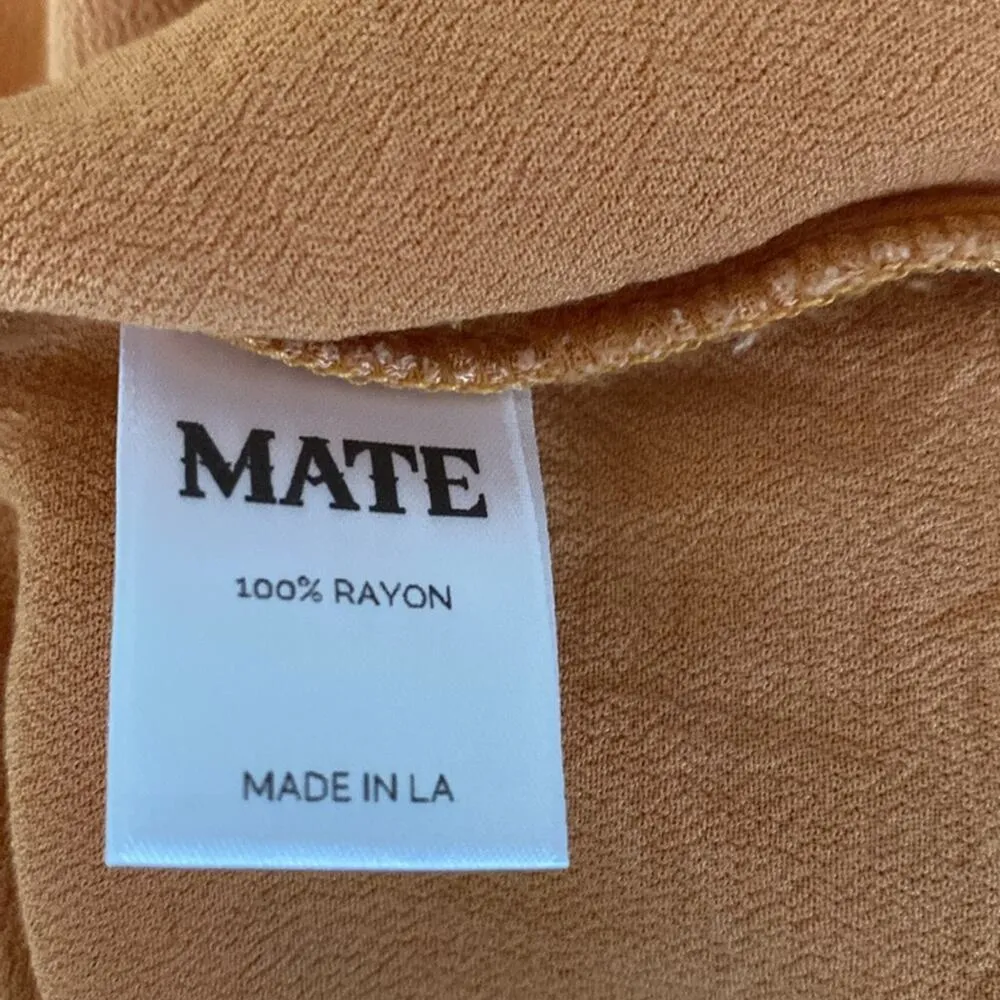 Mate The Label Orange Wide Leg Overalls size Large with Pockets - Image 7