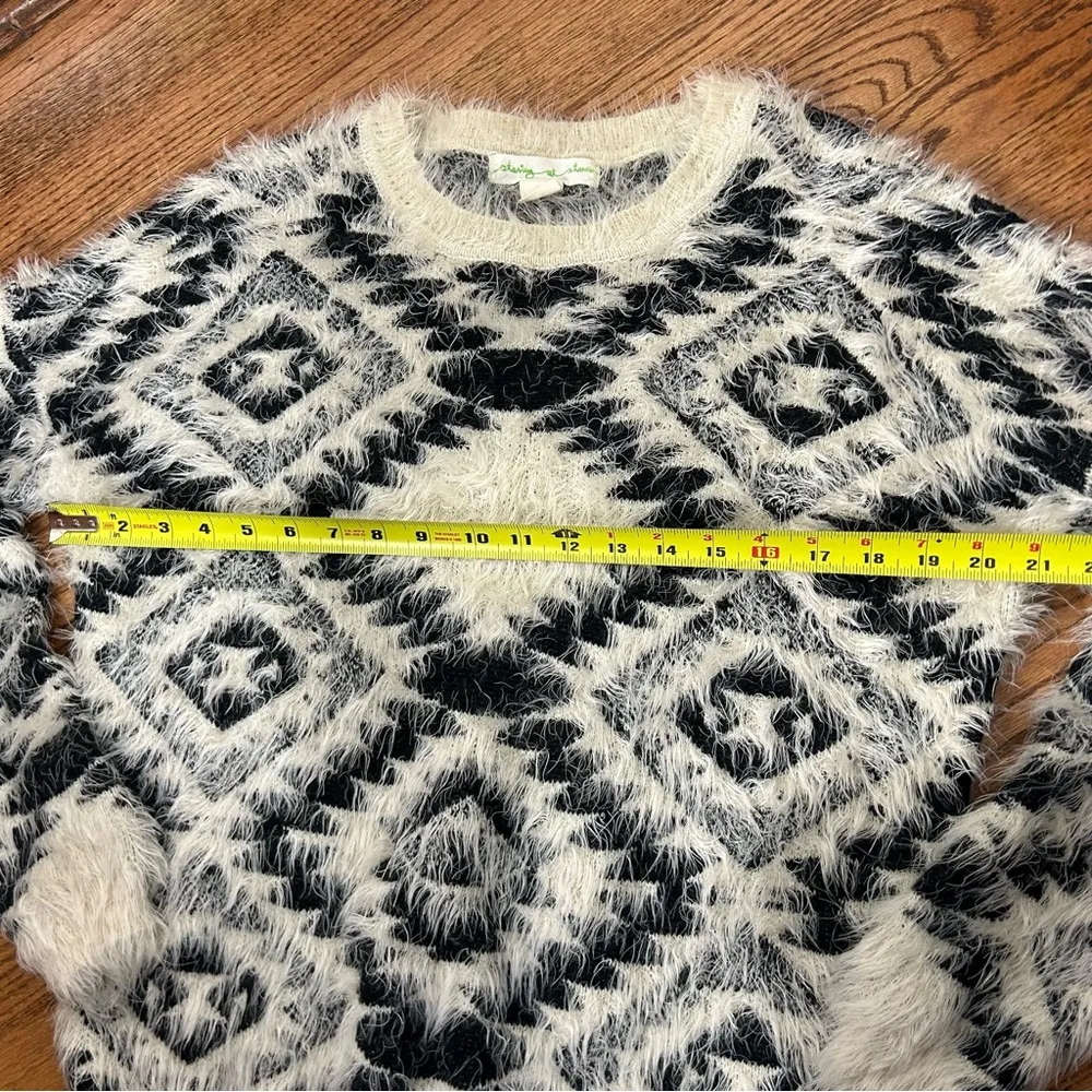 Staring At Stars Urban Outfitters BOHO Fuzzy Eyelash Aztec Pattern Sweater - Image 11
