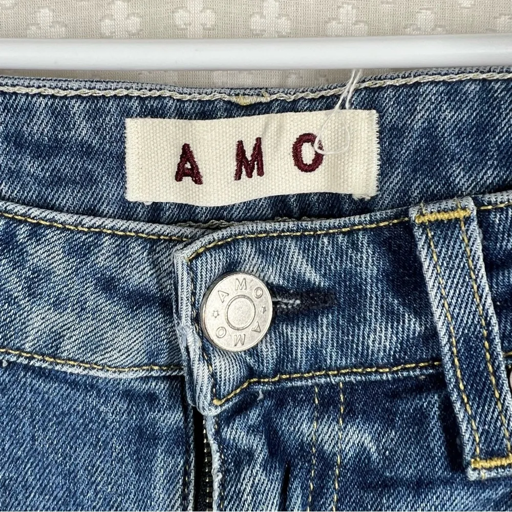 Amo‎ Dark Wash Kate Girl Crush Slim Ankle Jeans Blue Size 26 - Image 4