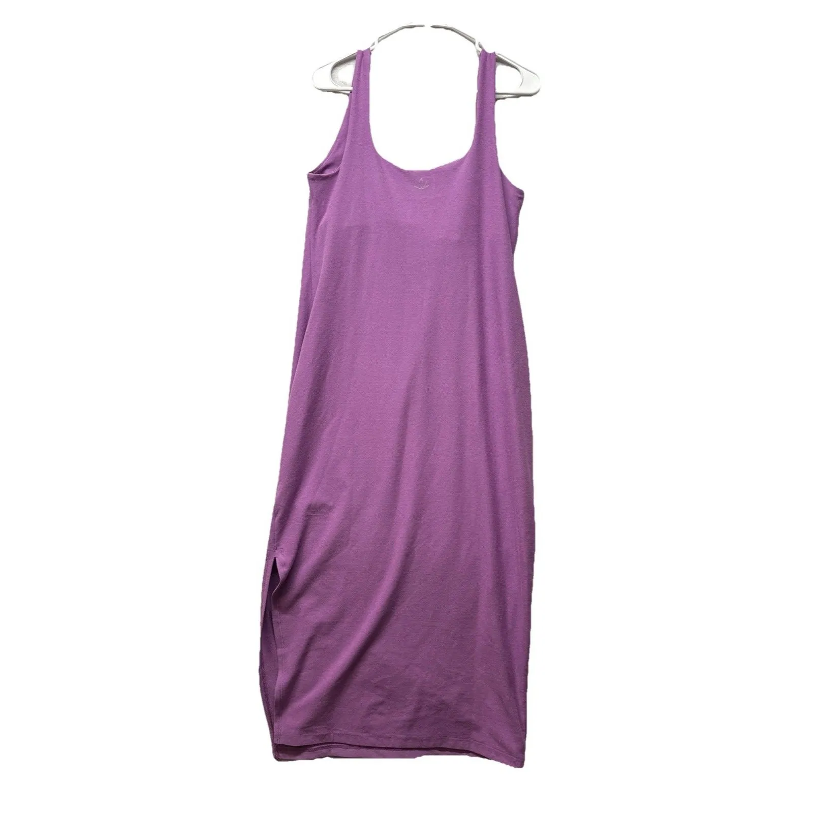 Beyond Yoga Icon Midi Dress Womens Size XL Purple Athleisure Soft Side Slit - Image 4