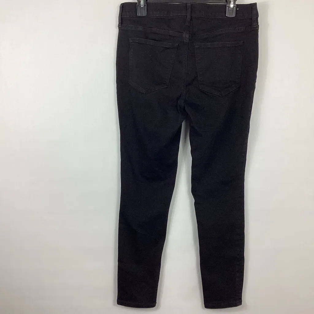 J. Crew 8" Mid Rise Skinny Black Jeans Size 31 - Image 4