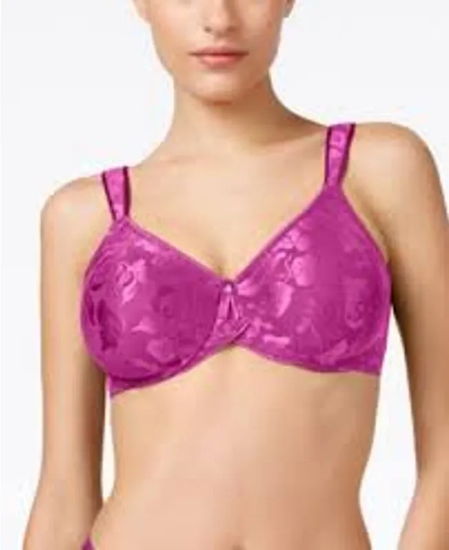 Wacoal Awareness Full Figure Underwire Bra Womens Size 34D Dark Pink - Image 1