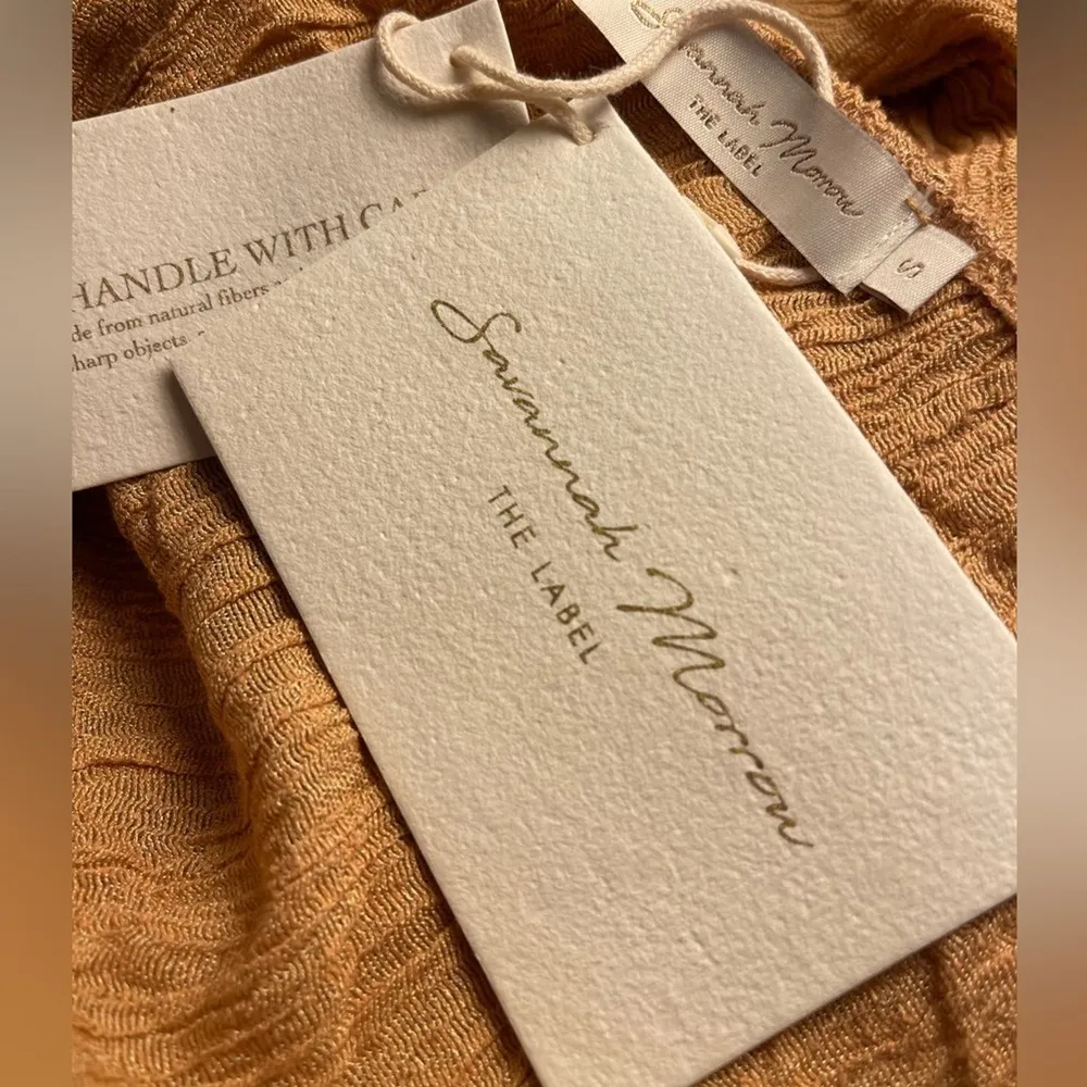 SAVANNAH MORROW THE LABEL AMARILLO TOP SANDSTONE SMALL NWT - Image 4