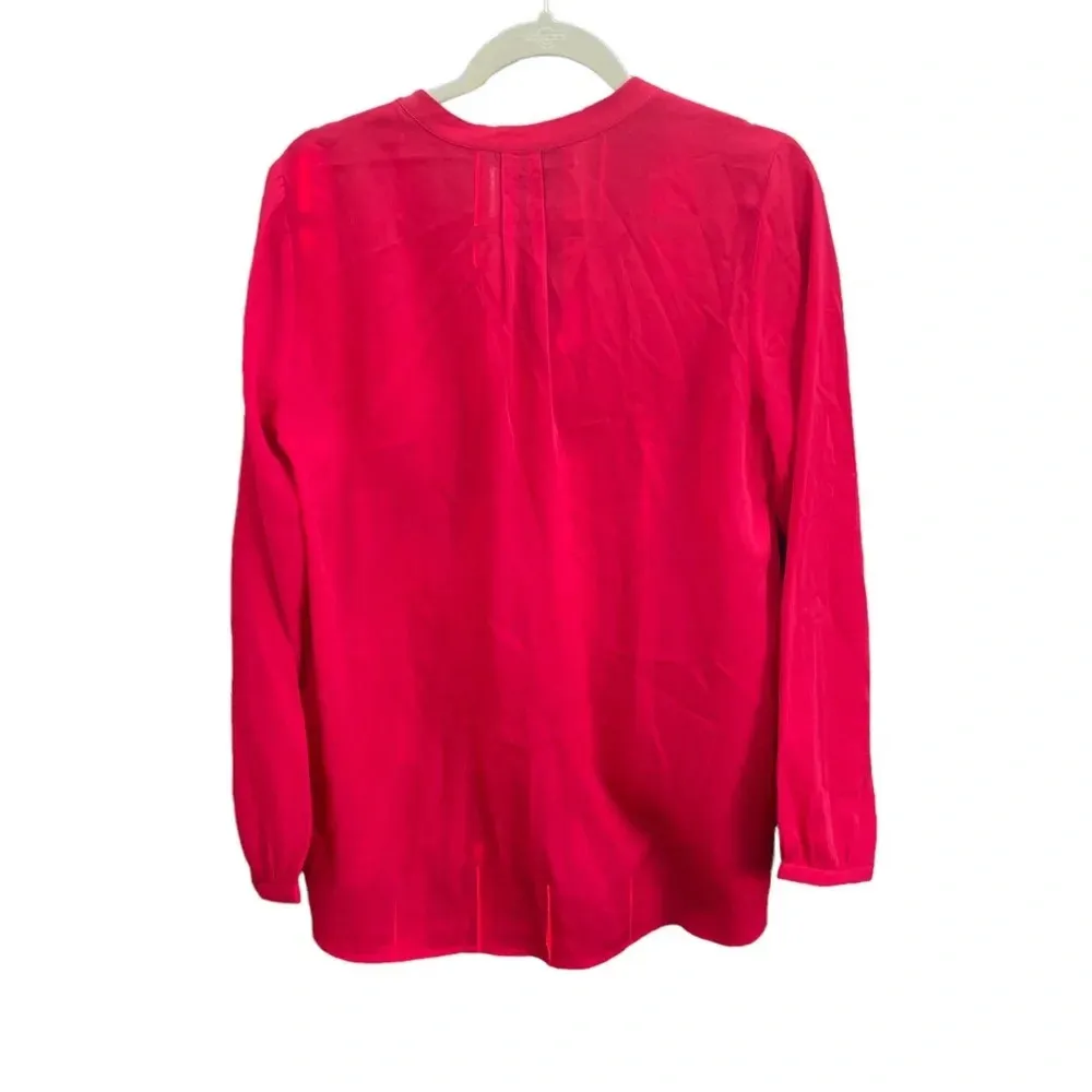 TOMMY HILFIGER CLASSIC RED BUTTON DOWN BLOUSE - Image 2