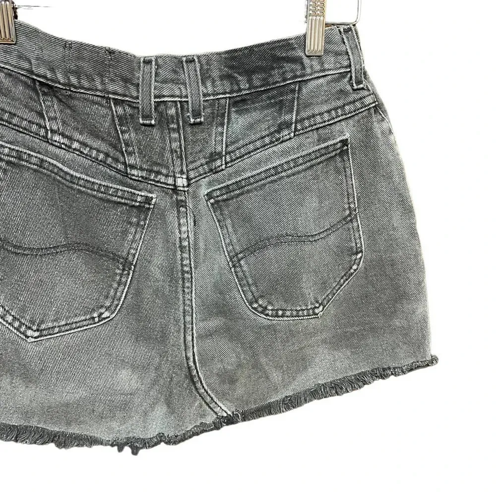 Furst Of A Kind Black Gray Zipper Front Denim Skirt‎ Size 28 / US 6 - Image 7