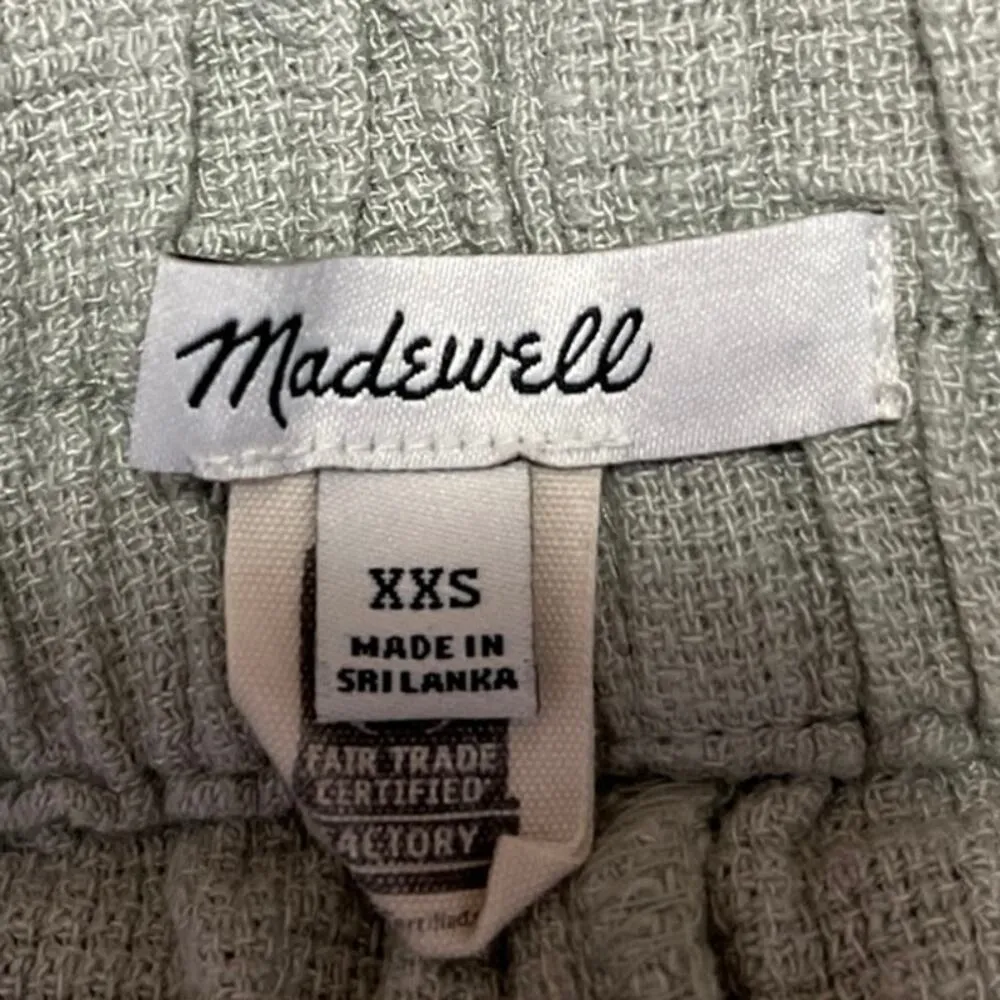 Madewell Women's Green Linen 2-Piece Work Blazer Jacket & Pants Suit Set XXS/XS - Image 10