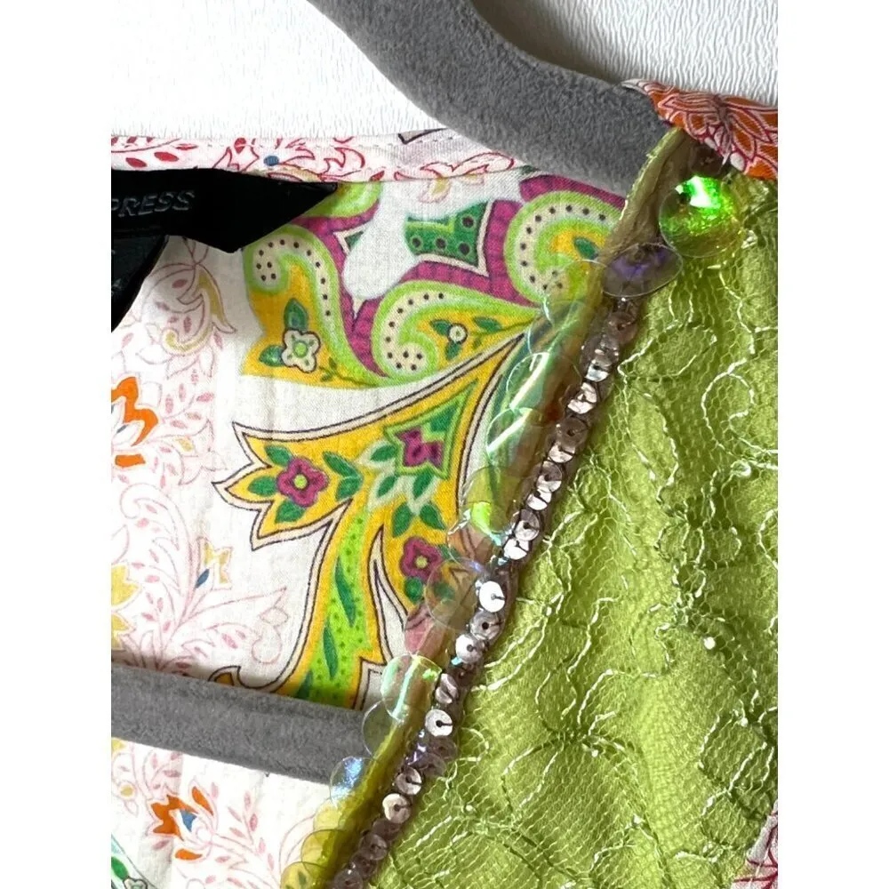 Vintage y2k‎ Express paisley print top - Image 5