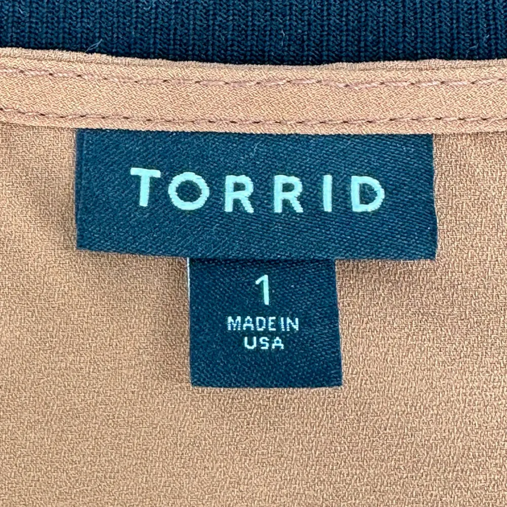 TORRID | Plus Sz 1 | Dusty Orange Surplice Neck 3/4 Sleeve Tie Waist Long Blouse - Image 6