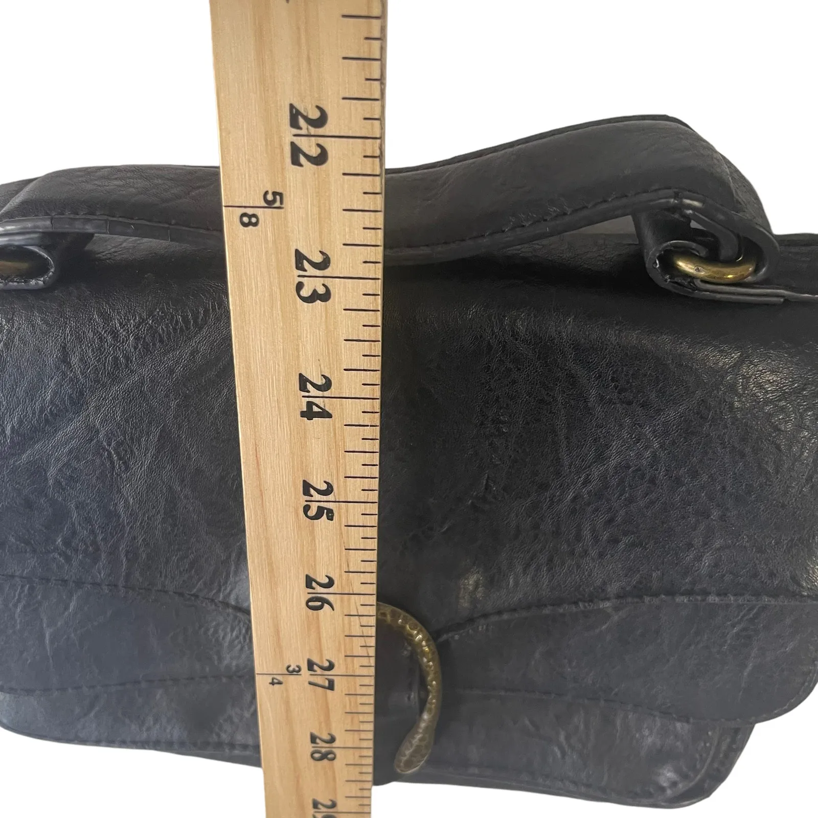 Steve‎ Madden Black Leather Crossbody Purse - Image 6