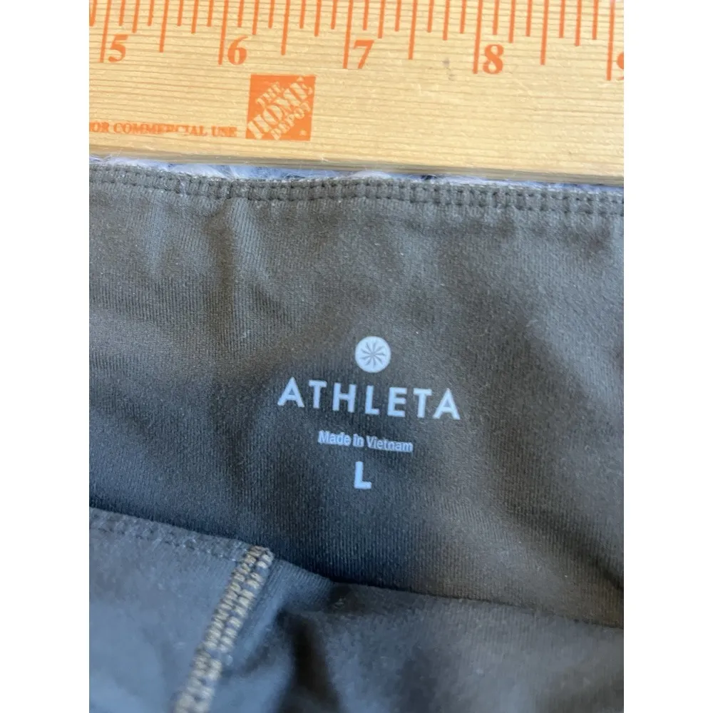 Athleta Leggings Womens Size L  Athleta Criss Cross Drifter Tight‎ Workout Green - Image 3