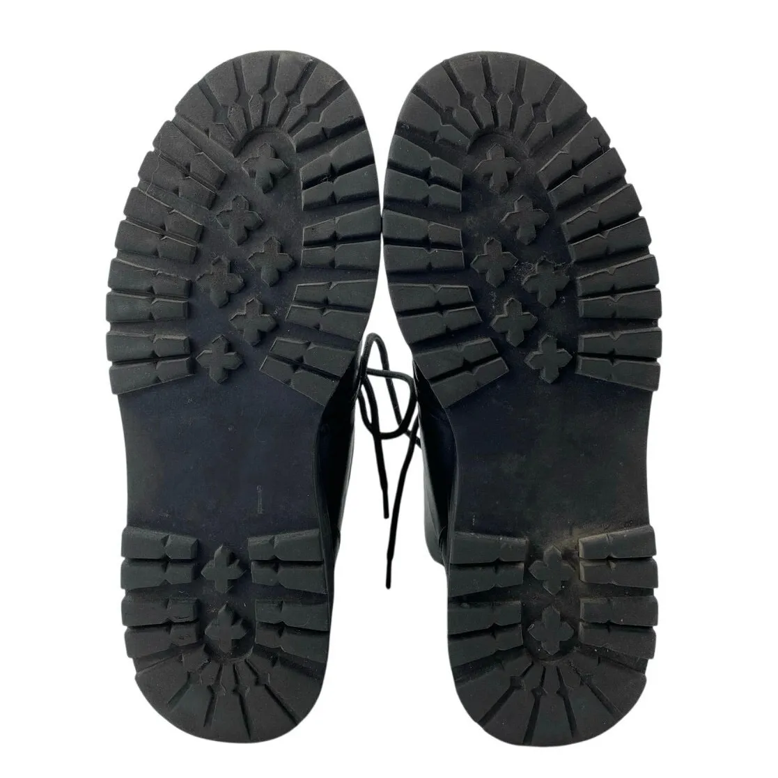 Aqua Miranda Women's Black Lace Up Round Toe Lug Sole Faux Fur Hiker Boots 8 - Image 4