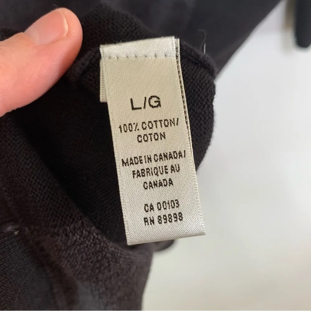 Collectibles By Parkhurst Lon Sleeve Cotton Sweater Dress Size L Black Size L - Image 4