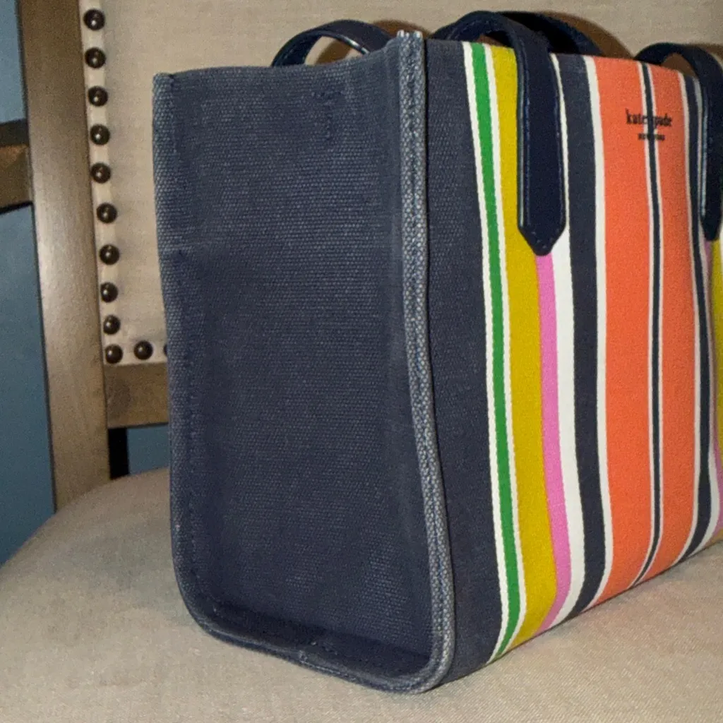 Kate Spade New York Kitt Stripe Medium Tote Bag - Image 6