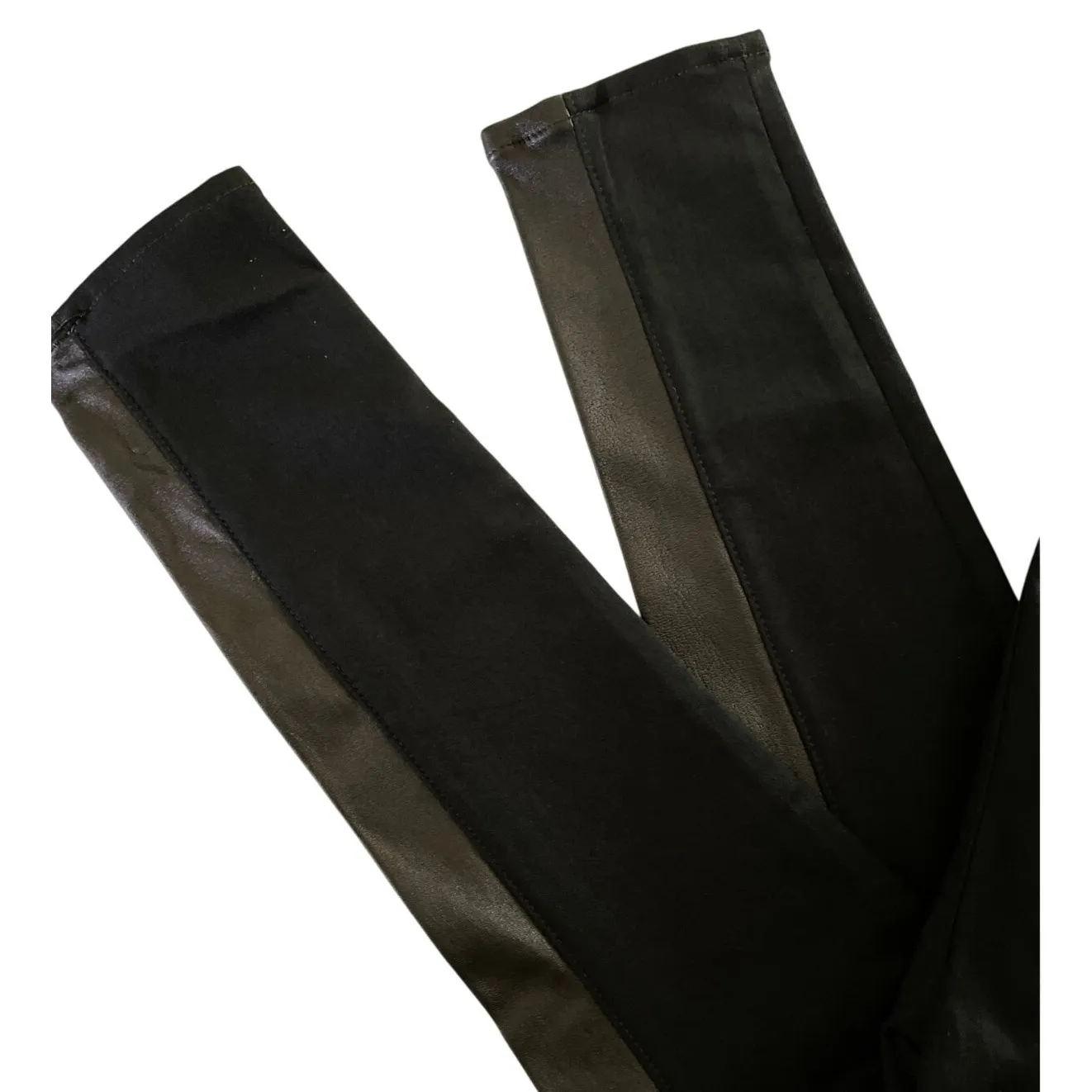 Rag & Bone Midnight Lambskin Inset Jodhpur Skinny Jeans 25 - Image 9