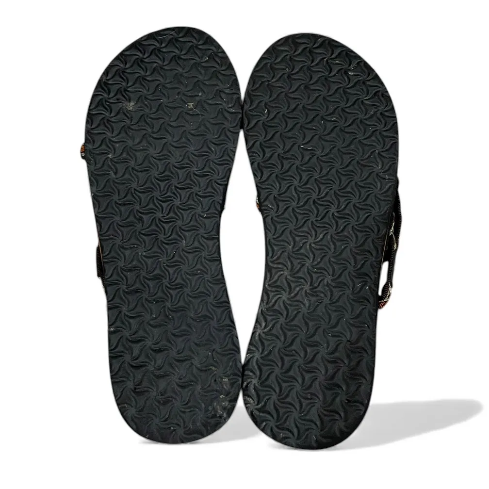 Teva Olowahu Flip Flops Sandals Women's Size 8 Black Orange Brown Comfort Beach - Image 8
