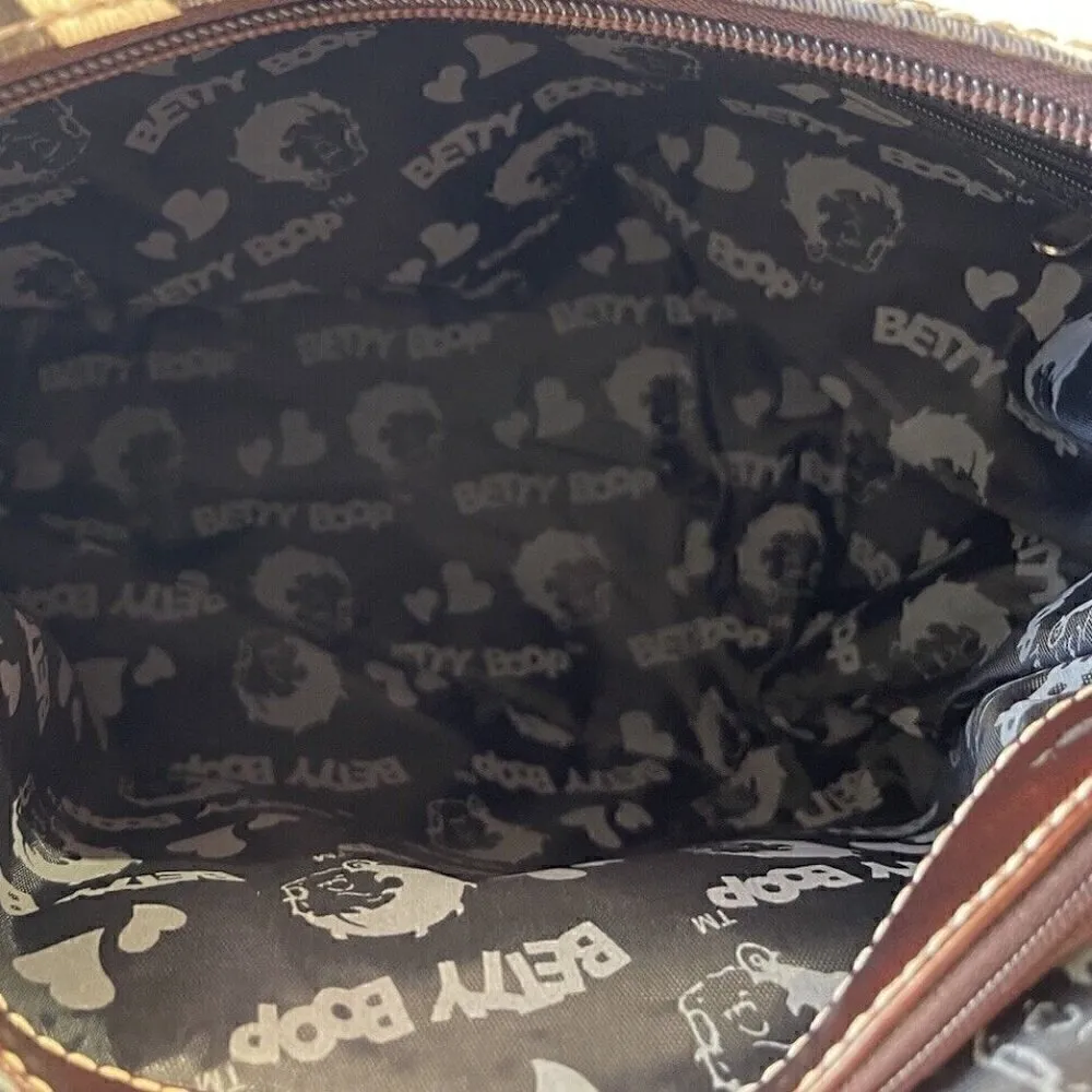 Betty Boop Faux Leather Purse Cow Spots Print Western Vintage Tote Bag - Image 13