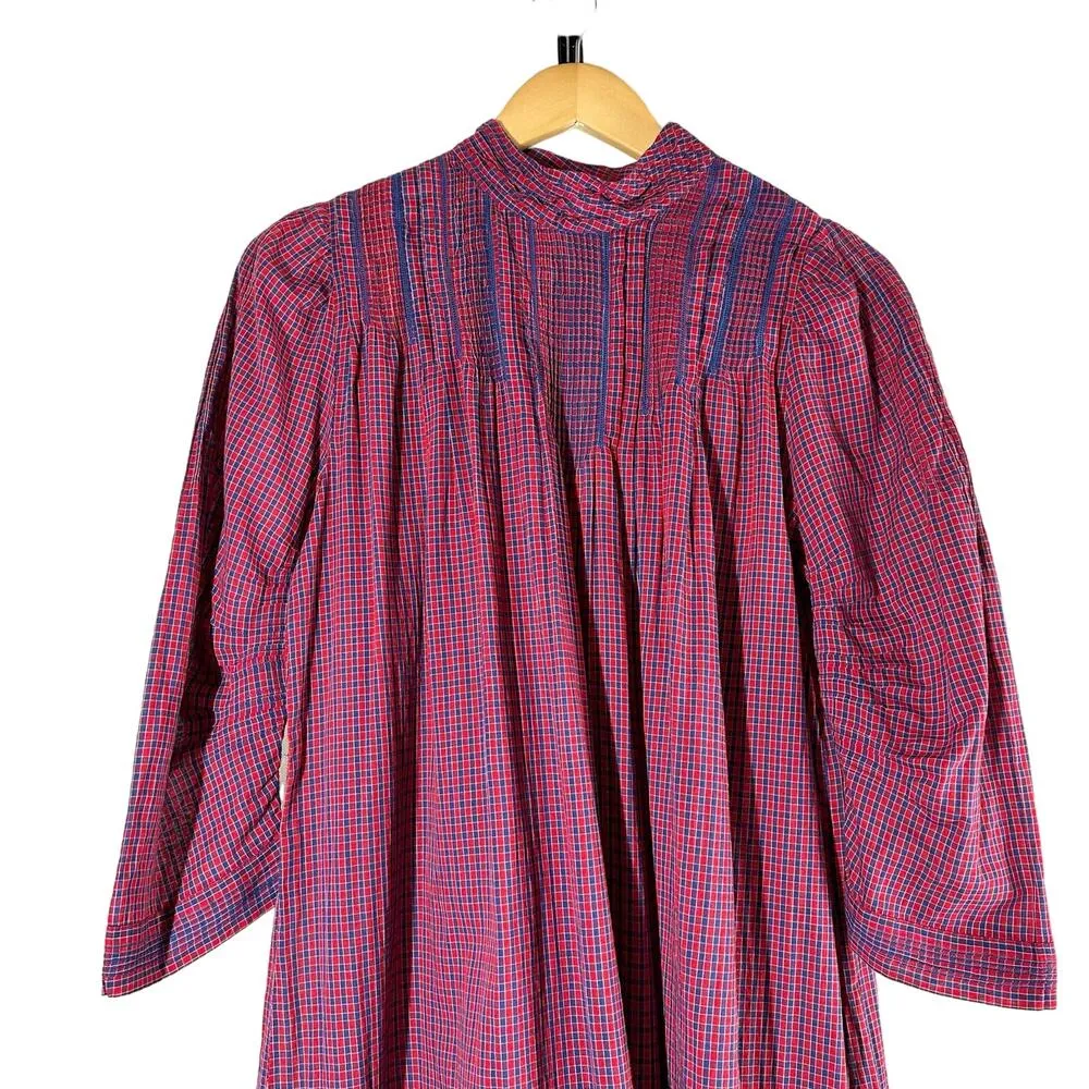 DÔEN Ranger Belted Organic Cotton Midi Dress Rossendale Valley Plaid Size Small - Image 14