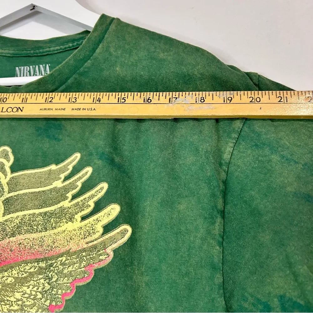Nirvana Unisex In Utero Crewneck Graphic T-Shirt Green Large NWOT Grunge 90s - Image 4