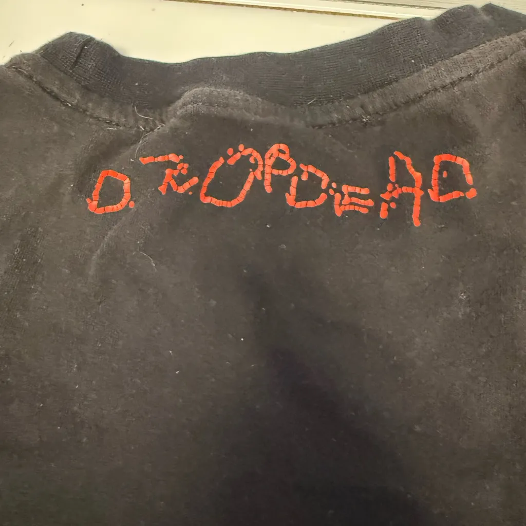 Drop dead Black and Red Shirt Size M - Image 7