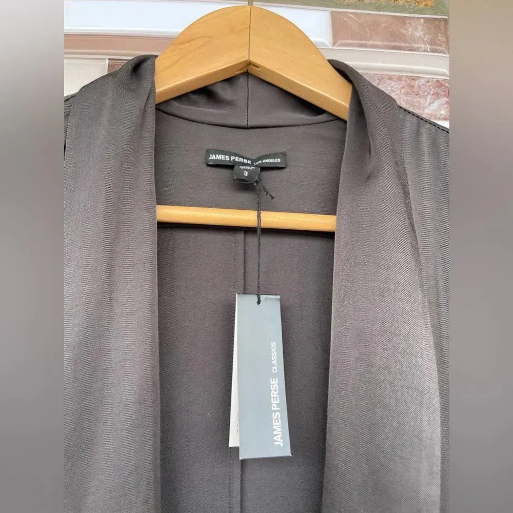 JAMES PERSE Open Front Tuxedo Jacket Blazer WEL2923 Size 3 (L) - Image 4