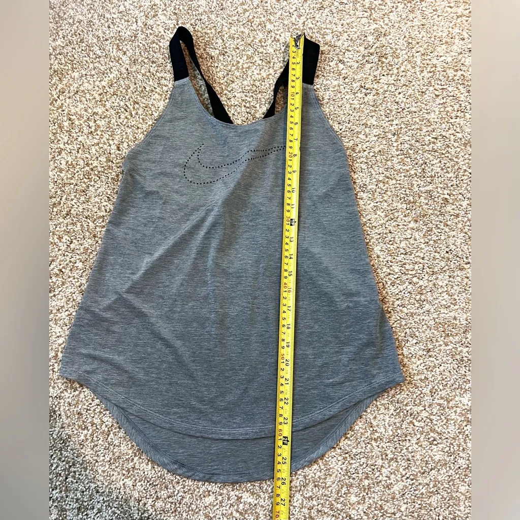 Nike  Dri-Fit Heather Gray Racerback Cut Out Tank Top Size Small - Image 9