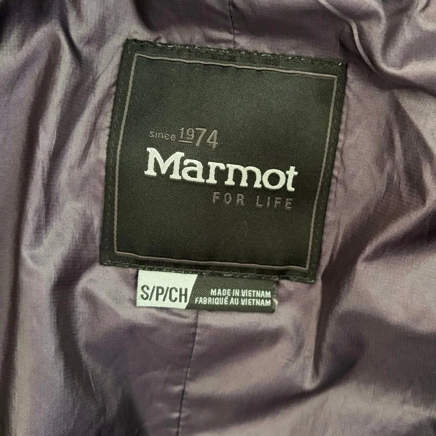 Marmot Lea Jacket Small Olive Green Hooded Raincoat - Image 7