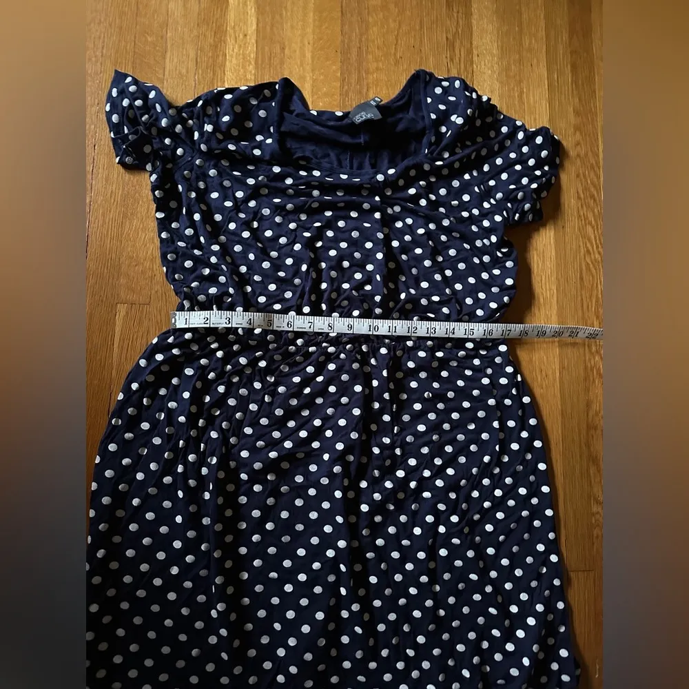 ASOS navy and white polka dot skater dress size 16 - Image 3