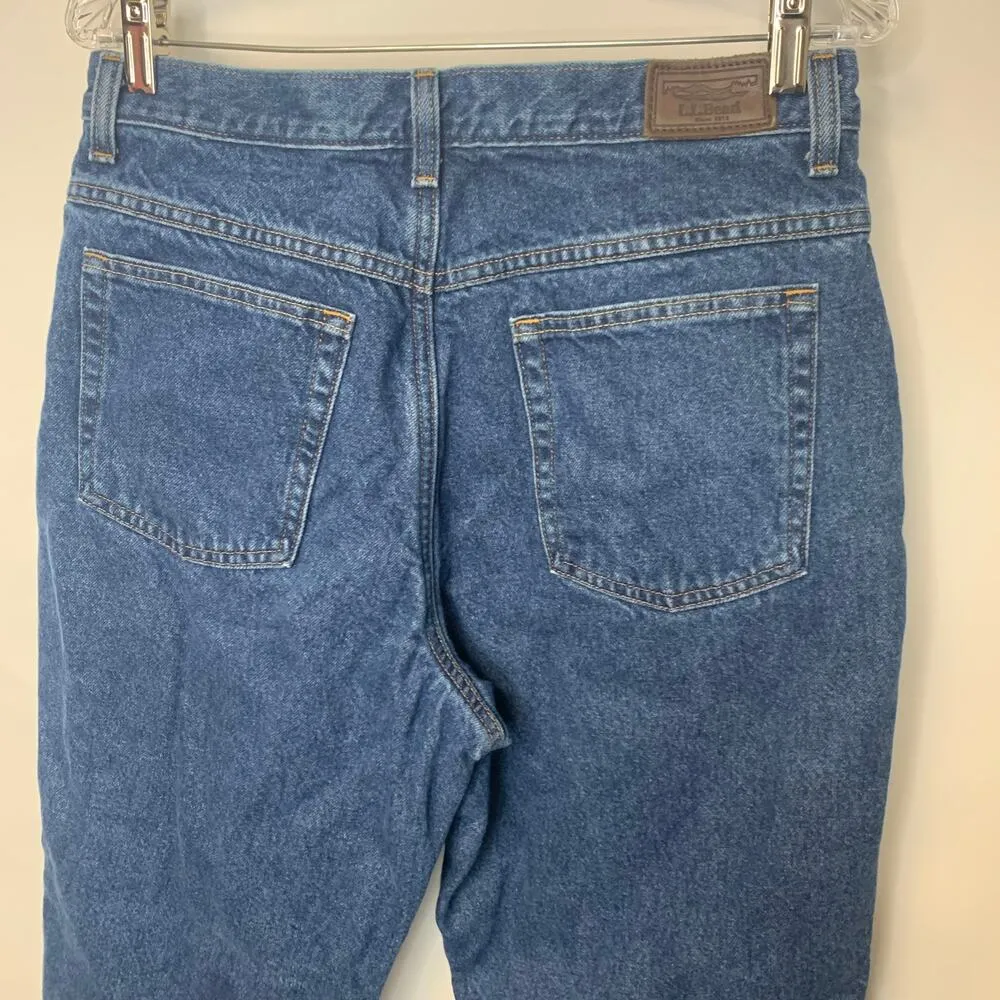 LL Bean Fleece Lined Jeans Sz 14P  Double L - Image 5