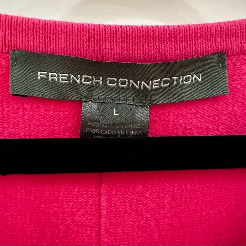 French Connection Babysoft Crew neck Jumper Sweater Bright Prosecco Pink sz LG - Image 4