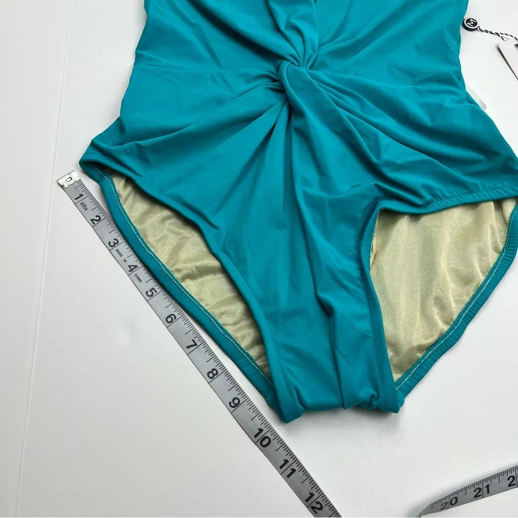 Magicsuit Women's‎ Drew Blue Teal Strappy Back One Piece Swimsuit Summer Size 8 - Image 9