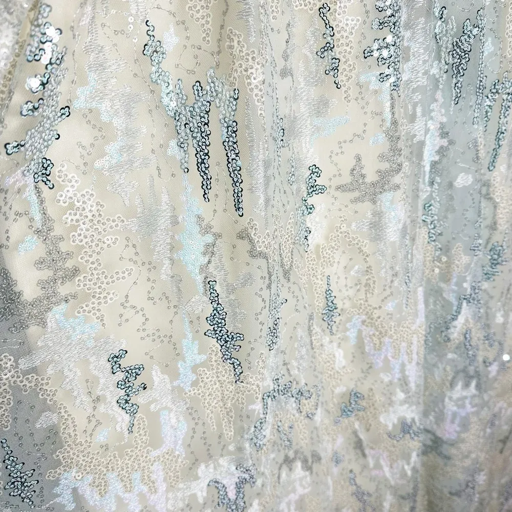 Mac Duggal 12460 Platinum Jewel Neckline Lace Formal Dress Size 16 $798 - Image 8