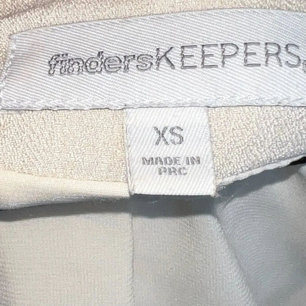 Finders Keepers Open Front Cropped Jacket Transitional Blazer Cream Black Sz XS - Image 9