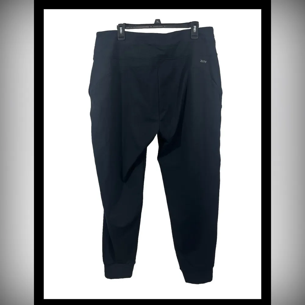 ZUTY High Waisted Black Women’s Joggers Athletic Running Track Size XXL NWT - Image 4